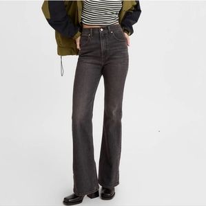 BNWT Levi’s 70s high flare jeans in black 31x30